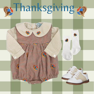 Gingham and Gingham Turkey Applique Bubble