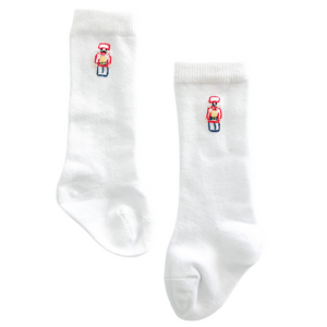 Shadow Embroidered Toy Soldier Socks