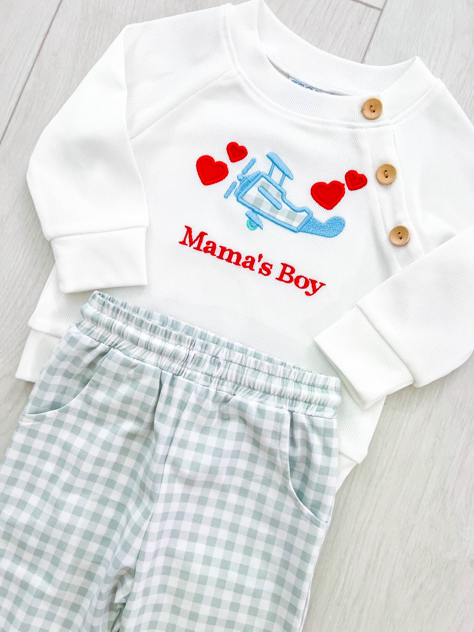 Mama's Boy Love is in the Air Pant Set