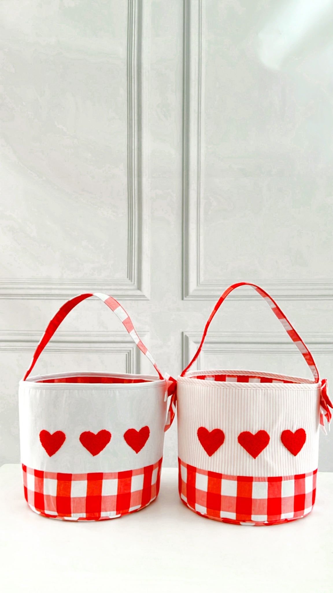 Valentine French Knot Heart Bucket