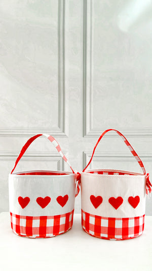 Valentine French Knot Heart Bucket