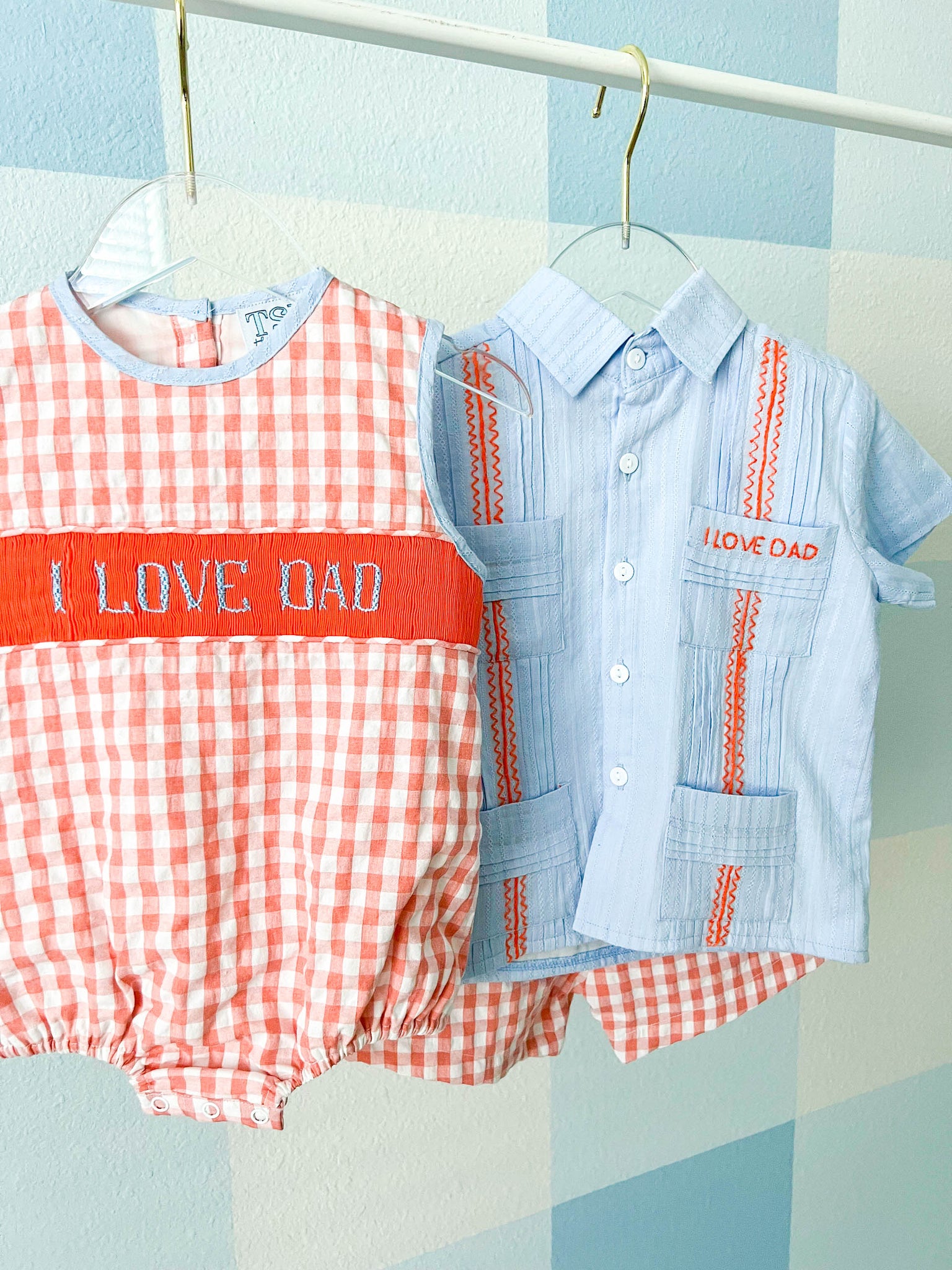 I Love Dad Father's Day Linen Short Set