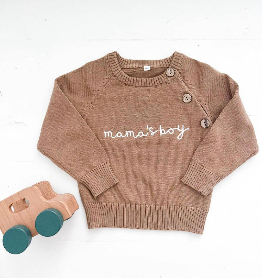 Mama's Boy Tan Sweater