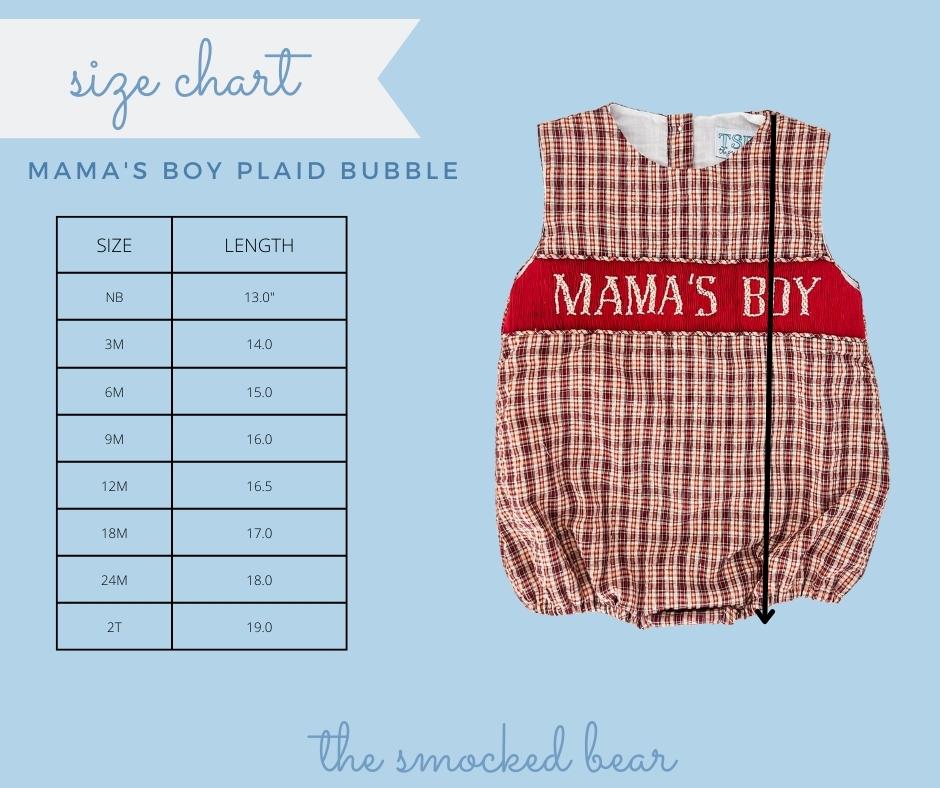 Mama's Boy Plaid Bubble