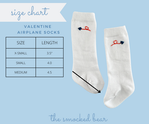 Valentine Airplane Socks