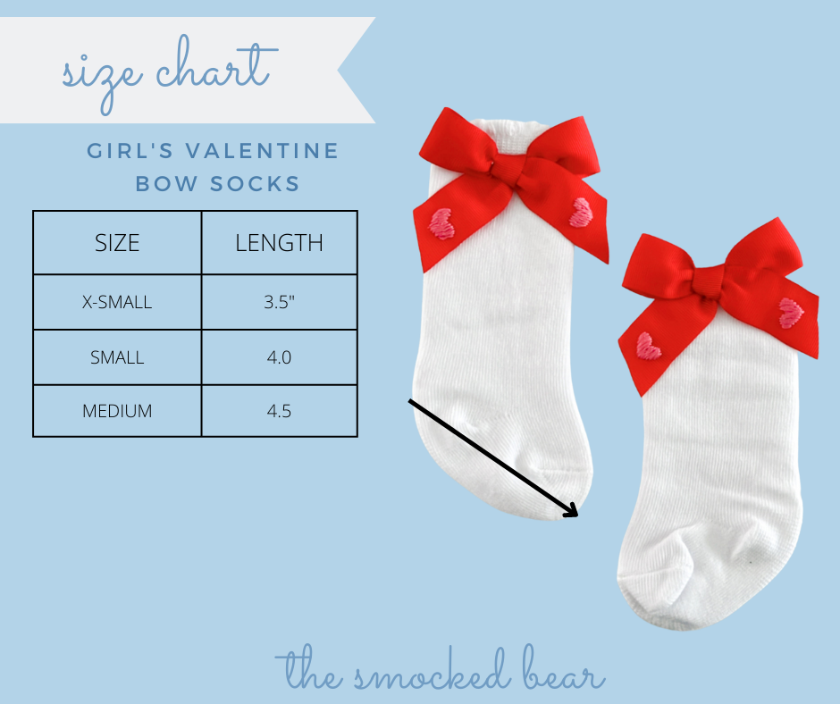 Girl's Valentine Bow Socks