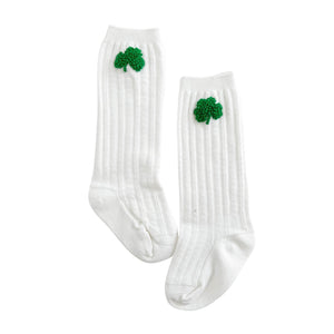 St. Patrick's Day Four Leaf Clover Socks