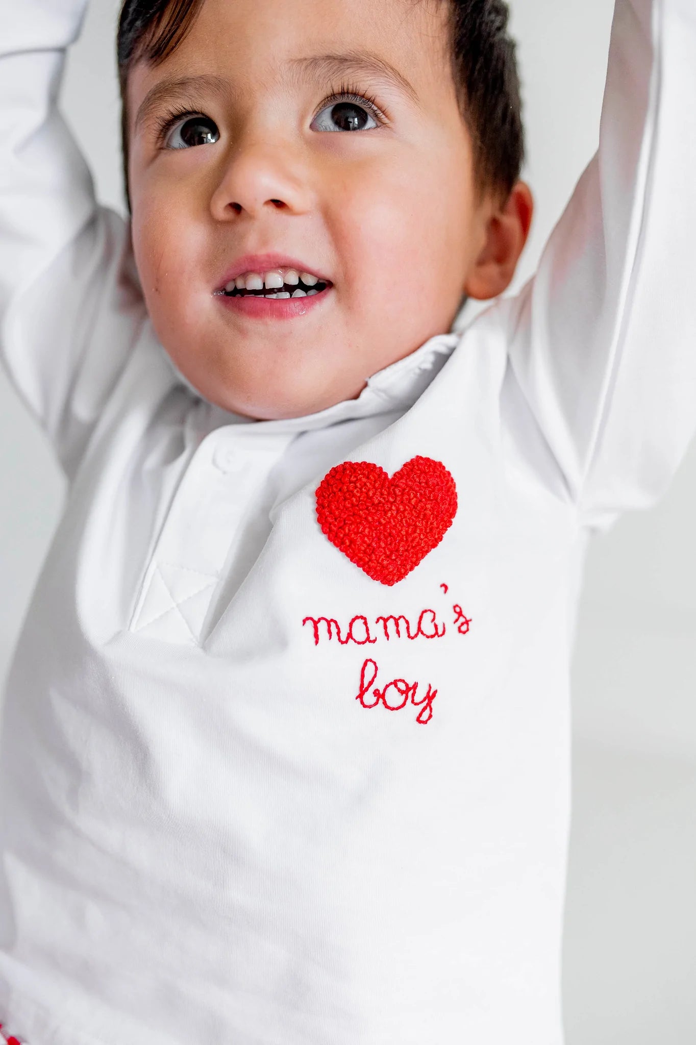 Mama's Boy Red Gingham Valentine Pant Set
